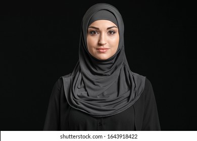 Beautiful Arab Woman On Dark Background