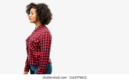 Beautiful Arab Woman Side View Portrait