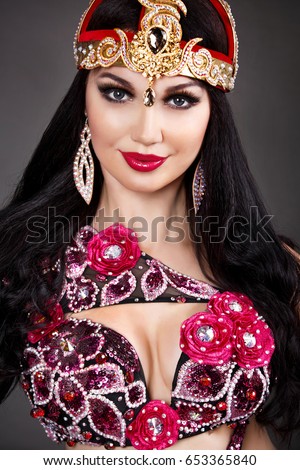 Beautiful Arabian Bellydancer Sexy Woman In Bellydance Colorful Costume Dancing Isolated Sensual Arabic Girl Belly Beautiful Arabian Bellydancer Sexy Woman In Bellydance Colorful Costume Dancing Isolated Sensual Arabic Girl Belly