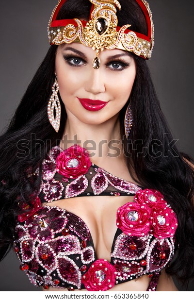 Beautiful Arabian Bellydancer Sexy Woman Bellydance Stock Photo