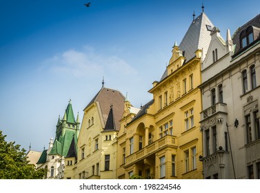 Beautiful architecture by Parizska Street in Prague,Czech Republic.