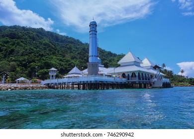 Beautiful architecture design of a floating mosque in Small Perhentian Island