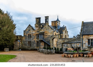 A beautiful architecture in England, hidden in the forest  - Shutterstock ID 2312031453
