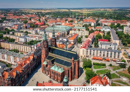 Beautiful architecture of the Legnica city in Lower Silesia, Poland