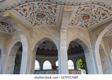 Beautiful Architecture Of Mrk. Kulliye Cami In Manavgat City In Turkey, Antalya. Beautiful Sacral Building.