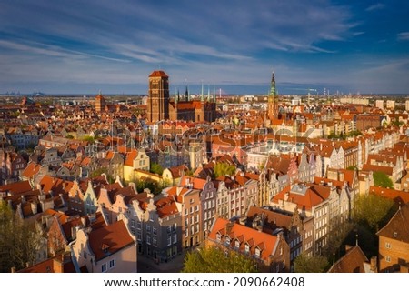 Beautiful architecture of the old town in Gdansk. Poland