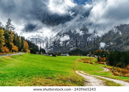 beautiful area in hinterstoder austria in autumn