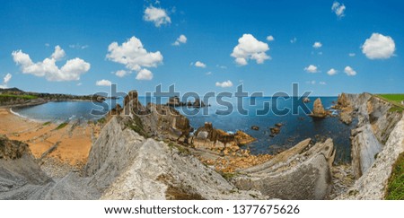 Similar – Image, Stock Photo Cantabrian coast with overcast sky