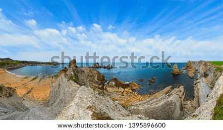 Similar – Image, Stock Photo Cantabrian coast with overcast sky