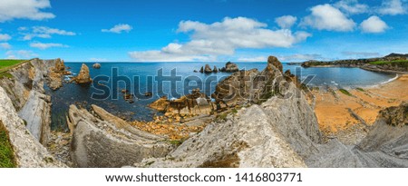 Similar – Image, Stock Photo Cantabrian coast with overcast sky