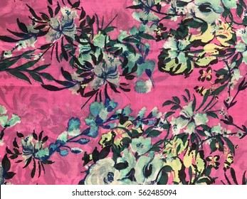 Beautiful Art Fabric Batik Pattern Stock Photo (Edit Now) 562485094