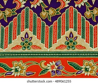 The beautiful of art Malaysian and Indonesian Batik Pattern. Batik industry is a mass production in Malaysia and Indonesia.