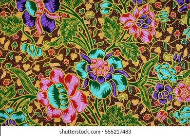 The beautiful of art Malaysian and Indonesian Batik Pattern for Background. Batik industry is a mass production in Malaysia and Indonesia.
