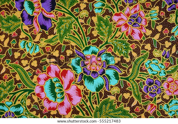 Beautiful Art Malaysian Indonesian Batik Pattern Stock Photo (Edit 