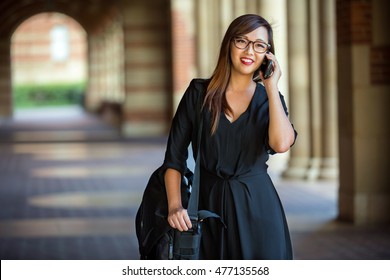 Beautiful Asian Grad Student Law Attorney Business Woman At Workplace Courthouse
