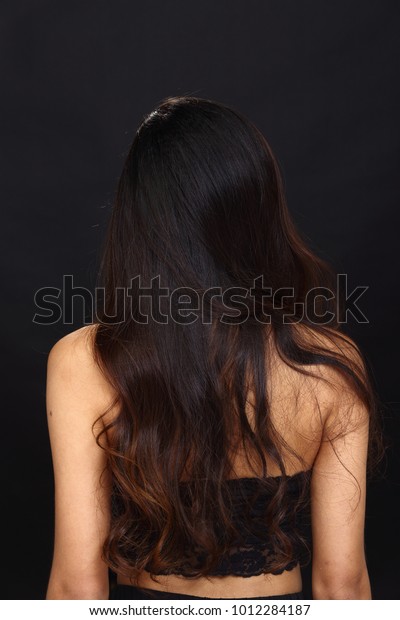 Beautiful Asian Long Curl Straight Black Stock Photo Edit Now