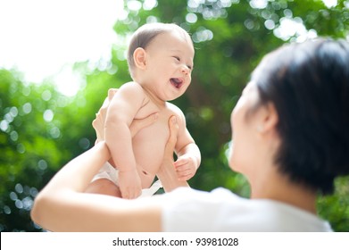 Beautiful Asian Mixed Baby & Mother