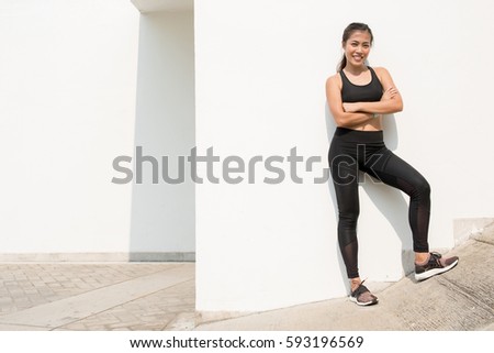 beautiful asian woman exercise