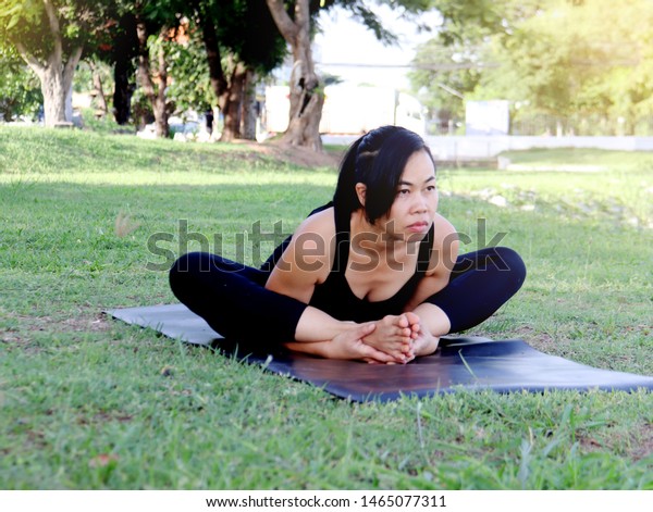 Beautiful Asian Woman Exercise Yoga Pose People