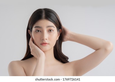 Beautiful Asian Woman Beautiful Face She Stock Photo 1769726141 ...