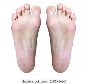 Beautiful asian woman feet. Isolated over white background - Shutterstock ID 319196660