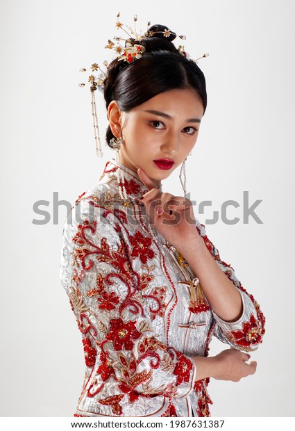 Beautiful Asian woman in\
period costume