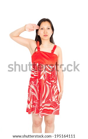 Beautiful asian woman posing
