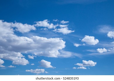 Beautiful and attractive Altocumulus clouds in a gorgeous blue sky.