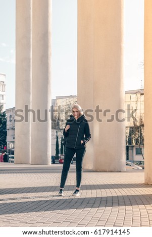 Similar – Image, Stock Photo streetwear Lifestyle