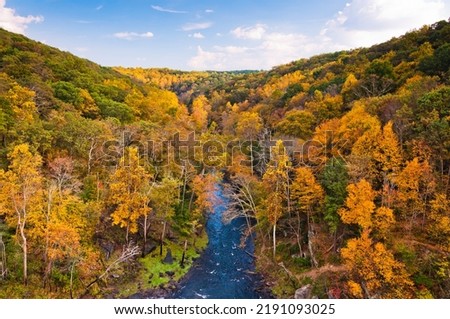 Beautiful Autumn Colors at Prettyboy Reservior, Maryland, USA, Maryland