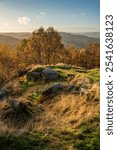 Beautiful Autumn Fall landscsape image of Peak District during peak colour in English countryside