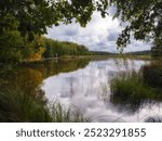 Beautiful autumn landscape scenery in Finland