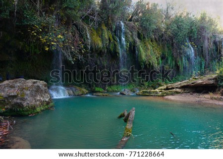 beautiful autumn scenes form Kursunlu Waterfall, Antalya, Turkey
