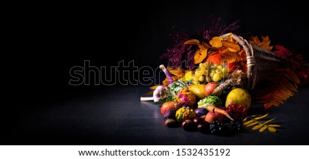 The beautiful and autumnal cornucopia