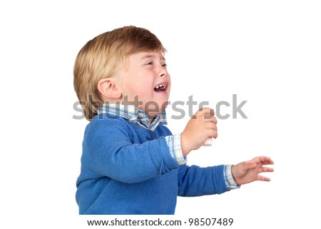 Similar – Image, Stock Photo surprised boy with a blackboard