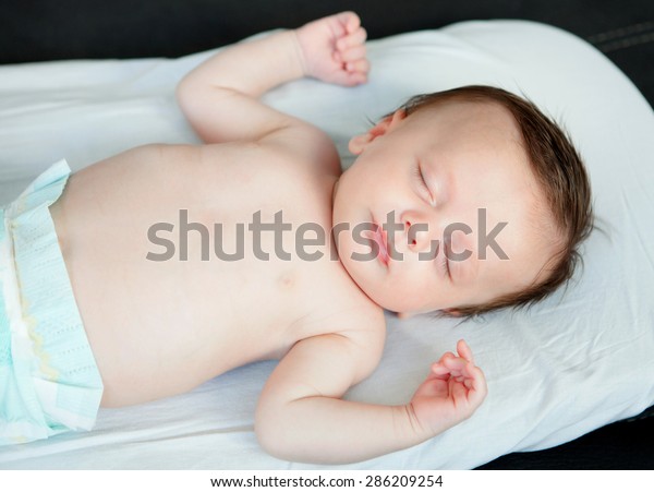 Beautiful Baby Sleeping Nap Crib Stock Photo Edit Now 286209254
