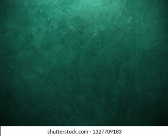 Beautiful Background Blue Painting Wall With Brush Stoke, Gradient Background Painted Wall With Brush Texture And Beautiful Bright Green Color Lighting, Dark Fancy Turquoise Backdrop 