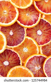 Beautiful background made of blood orange slices