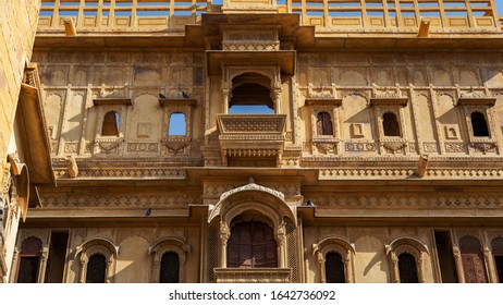 Beautiful Balcony Haveli Adorned Carved Yellow Stock Photo 1642736092 ...