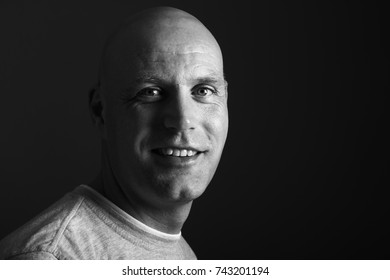 Beautiful bald man