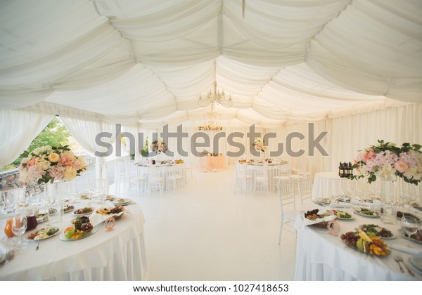 Beautiful Banquet Hall Under Tent Wedding Stock Photo Edit Now