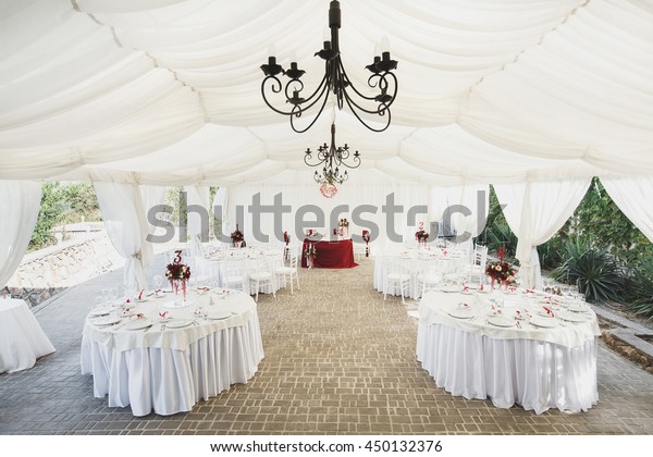 Beautiful Banquet Hall Under Tent Wedding Stock Photo Edit Now