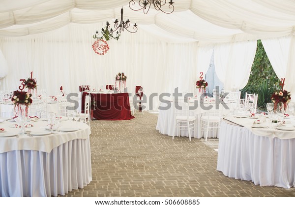 Beautiful Banquet Hall Under Tent Wedding Stock Photo Edit Now