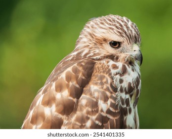 A beautiful barn owl perched on a rugged tree branch, with a backdrop of lush green shrubbery - Powered by Shutterstock