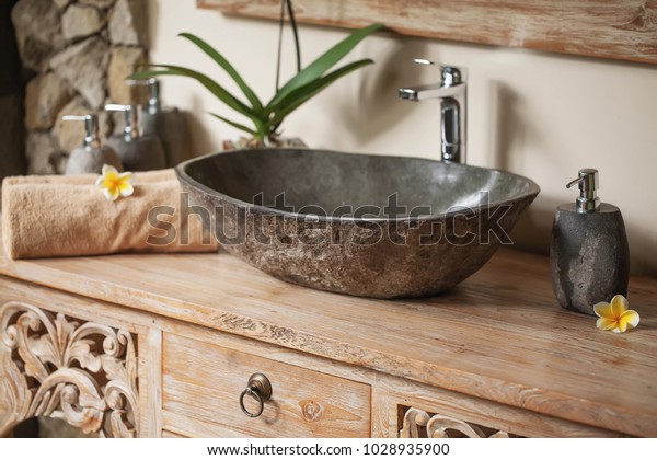 Beautiful Bathroom Accessories Stock Photo Edit Now 1028935900