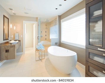 Beautiful Bathroom Interior In New Luxury Home