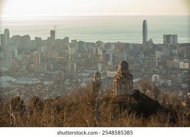 A beautiful Batumi cityscape view showcasing an expansive coastal urban landscape - Powered by Shutterstock