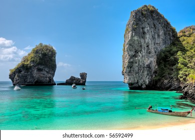 Beautiful bay of Phi Phi island at day time