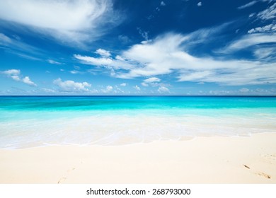 Beautiful beach Anse Intendance at Seychelles, Mahe - Shutterstock ID 268793000