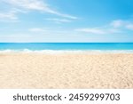 Beautiful  beach background. Natural landscape with empty tropical beach.